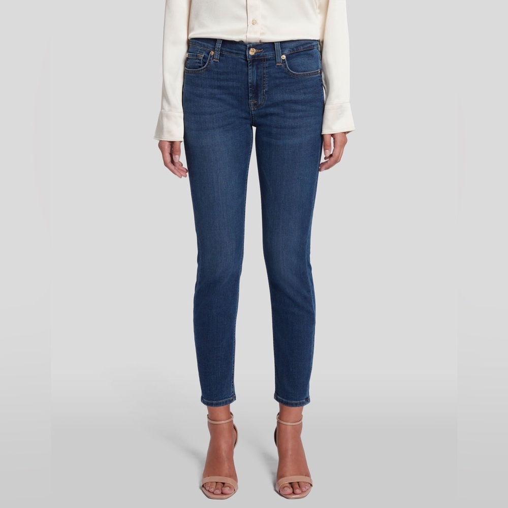 7 For All Mankind “The Skinny” Jeans (Dark Blue Wash)